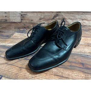 ECCO Black Leather Shock Point Lace Up Dress Shoes Oxfords EU 44